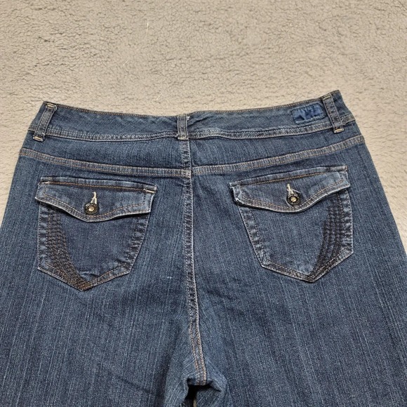 BandolinoBlu Jeans Womens 14 Blue Denim Straight Casual Pockets High Rise Flat - Picture 5 of 12
